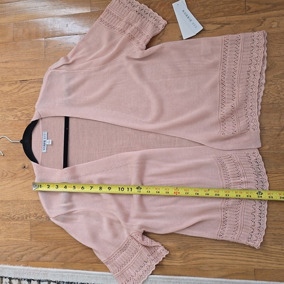 ROBBIE BEE BRAND WOMEN'S PINK SHRUG OPEN CARDIGAN SIZE XL - Picture 10 of 13